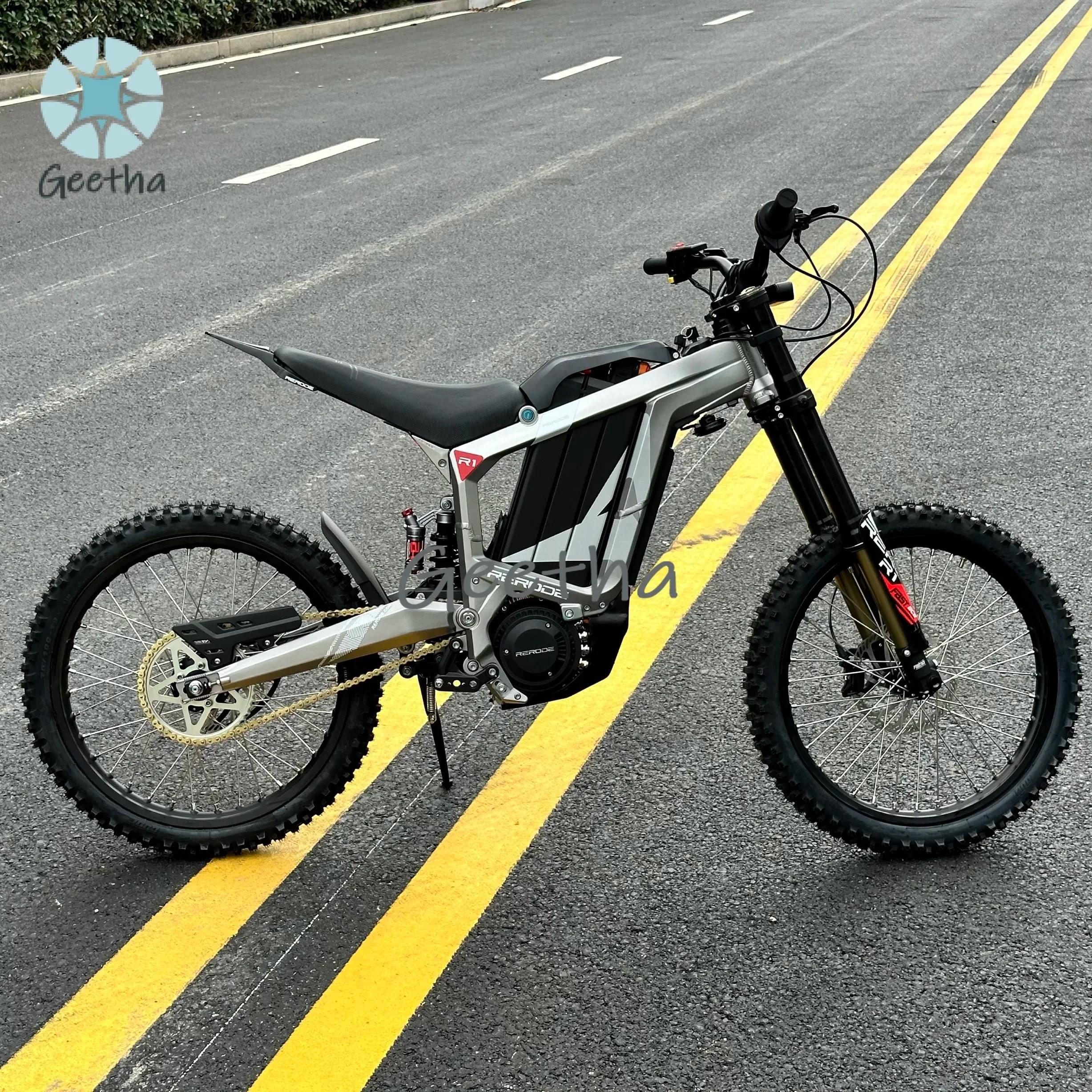 Moto électrique tout-terrain légère 72V 88km/h 8000W, moto de cross électrique pour adultes, batterie lithium