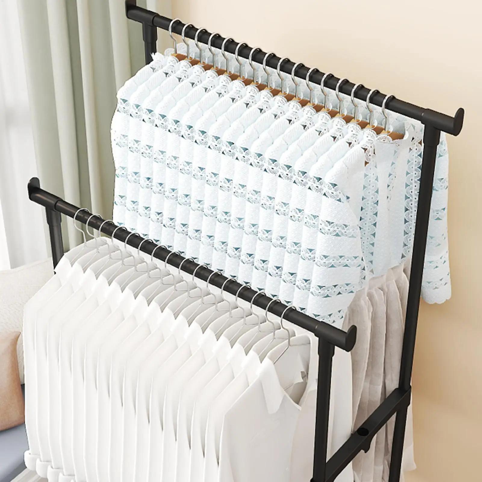 Porte-vêtements robuste pour rangement saisonnier avec étagère inférieure, sur roulettes, pour placard, entrée, salon