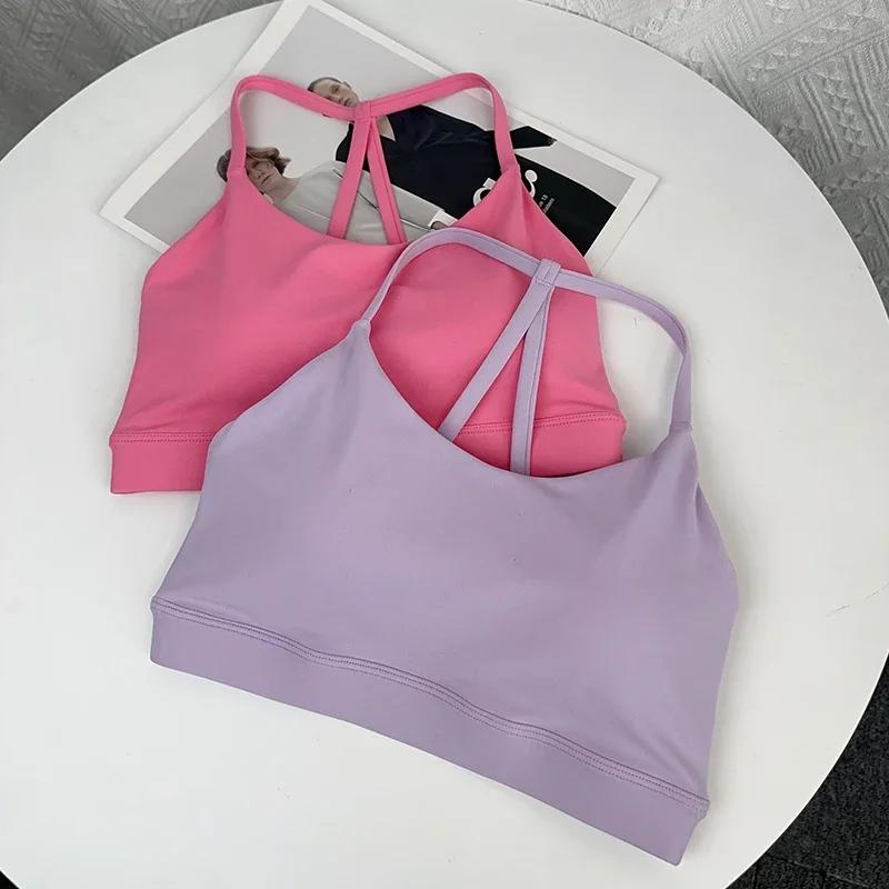 Soutien-gorge de sport femme sexy résistant aux chocs pour course à pied yoga Pilates séchage rapide