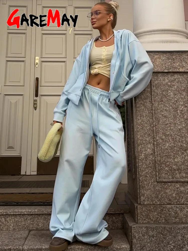 Magnifiques ensembles de survêtements pour femmes avec fermeture éclair et capuche