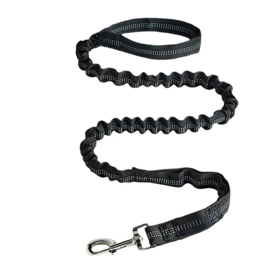 Laisse de chien d'entraînement à tampon élastique, accessoires de marche antidéflagrants pour chiens de taille moyenne et grande