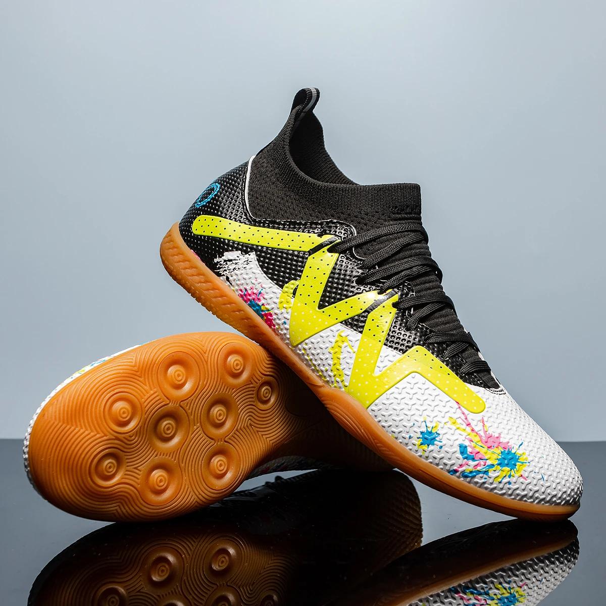Chaussures football hommes fond plat - Entraînement confortable antidérapant durable adultes adolescents