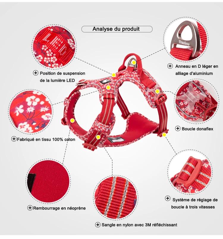 TruelGru- Tissu en coton SFP Floral pour animaux de compagnie