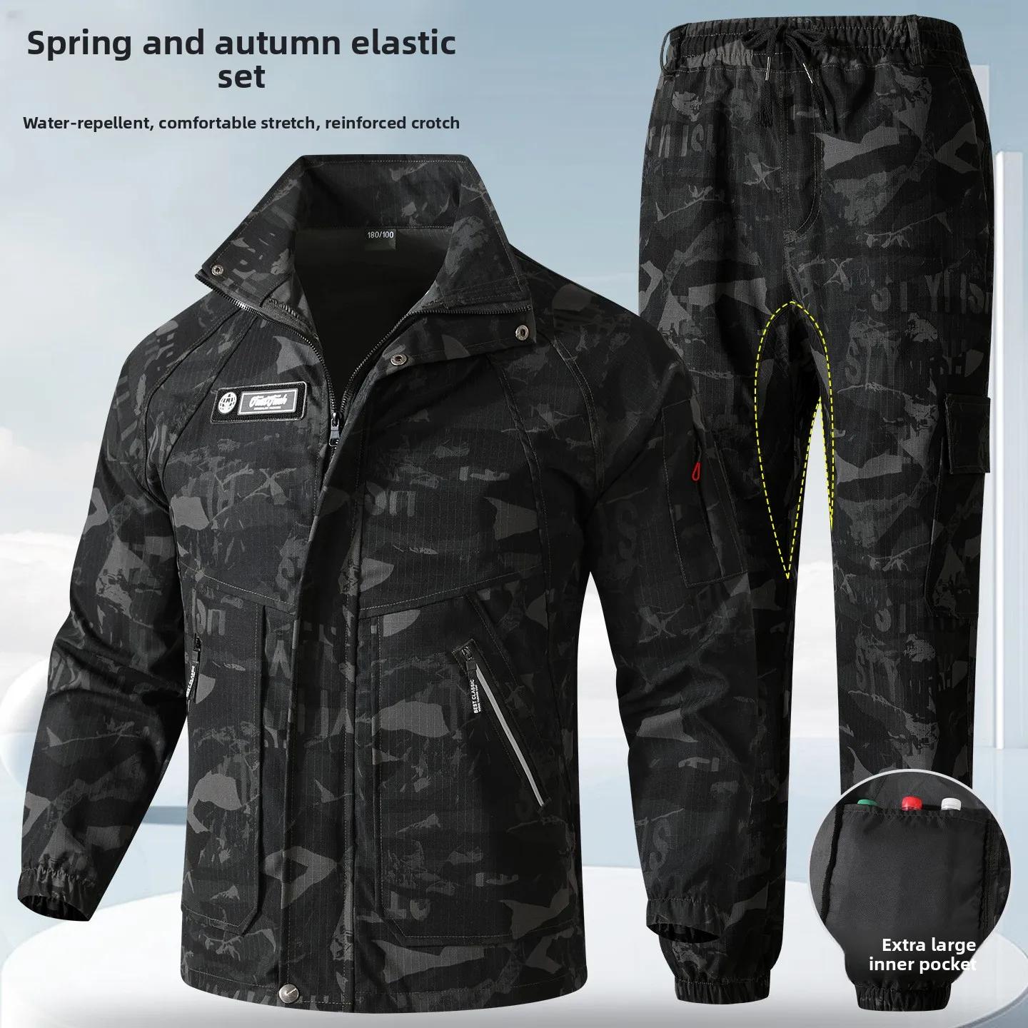 Vêtements de travail pour hommes, anti-usure, coupe ample, combinaison de protection pour la soudure et la réparation, tissu polyester, vêtements de travail printemps-automne