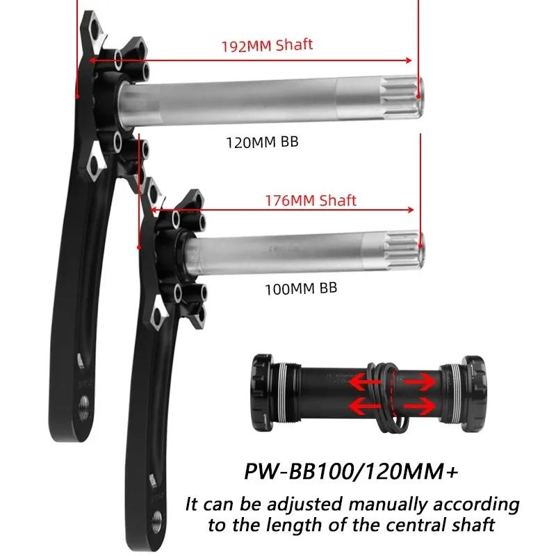 PROWHEEL manivelle de vélo de neige 170mm
