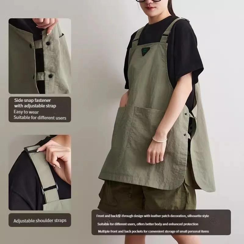 1 pièce de tablier de travail, couverture imperméable pour hommes et femmes, cuisine, usage domestique, vêtements de travail pour café