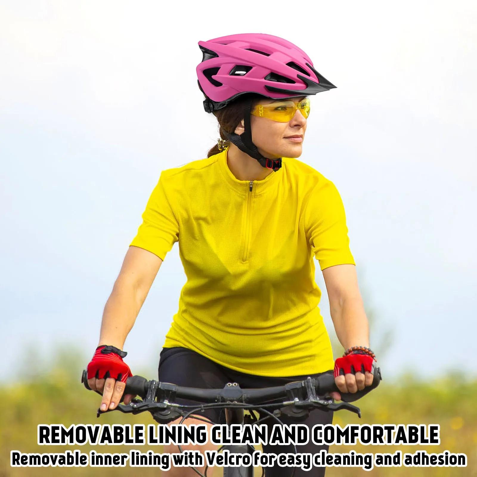 Casque de vélo pour hommes et femmes adultes, taille recommandée 58-62 cm, léger avec sangle latérale et mentonnière réglables, accessoires de vélo