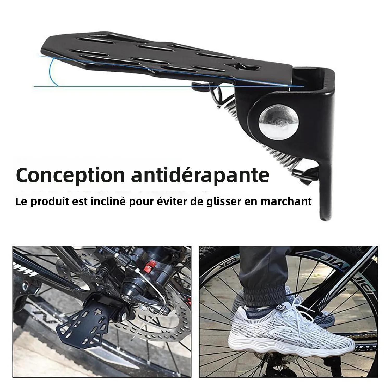 Repose-pieds de moto pliable pour vélo et vélo électrique – Design peu encombrant et antidérapant pour plusieurs modèles, compact et miniature