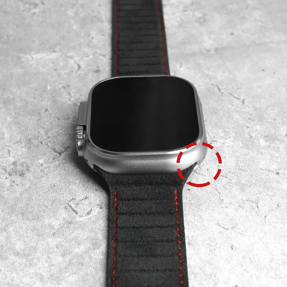 Bracelet magnétique ALCANTARA pour Apple Watch Ultra 3 2 bandes 49mm 46mm 45mm 44mm accessoires en cuir suédé pour iWatc
