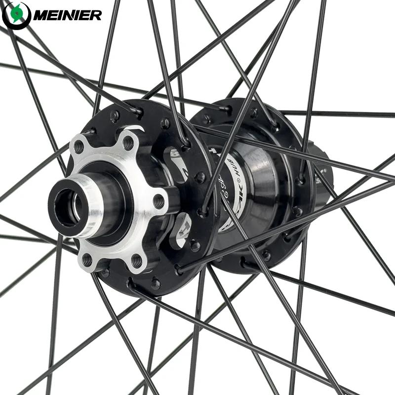 24 pouces vtt roue de vélo AM 32mm large jante moyeu 142 à axe 148mm 6 cliquets frein à disque vélo roues