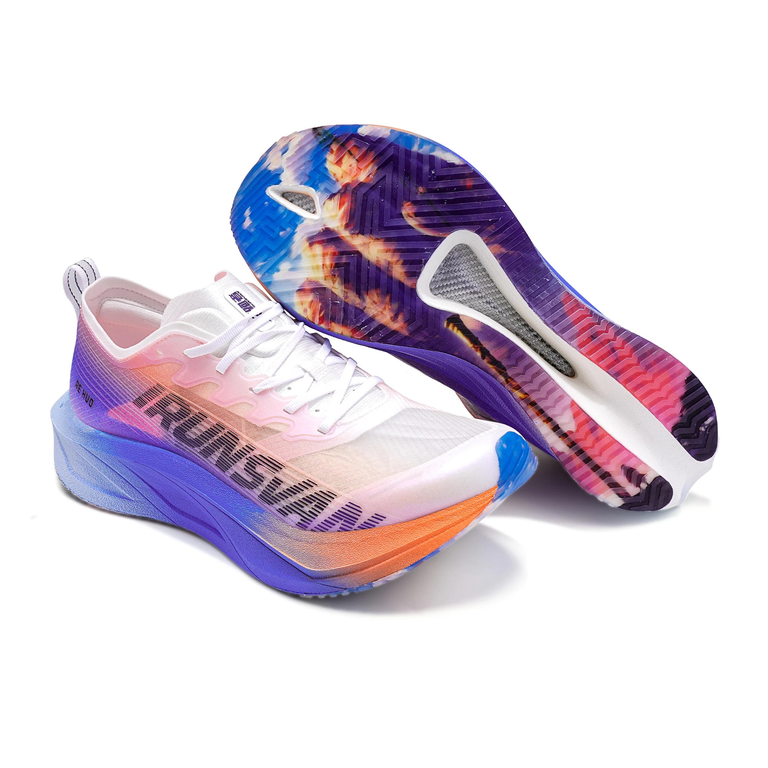 Chaussures de marathon T800-IRUNSVAN avec plaque carbone - Baskets légères respirantes pour course sur route hommes