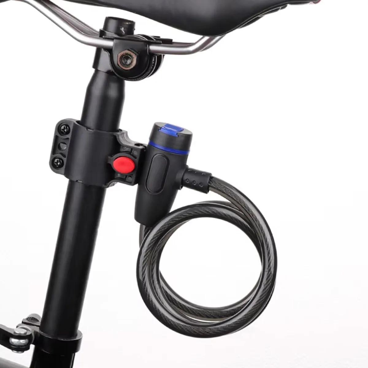Serrure de câble de vélo avec clés, haute sécurité, antivol, résistant aux cisailles, serrure universelle pour chaîne de moto et Scooter, accessoires de vélo