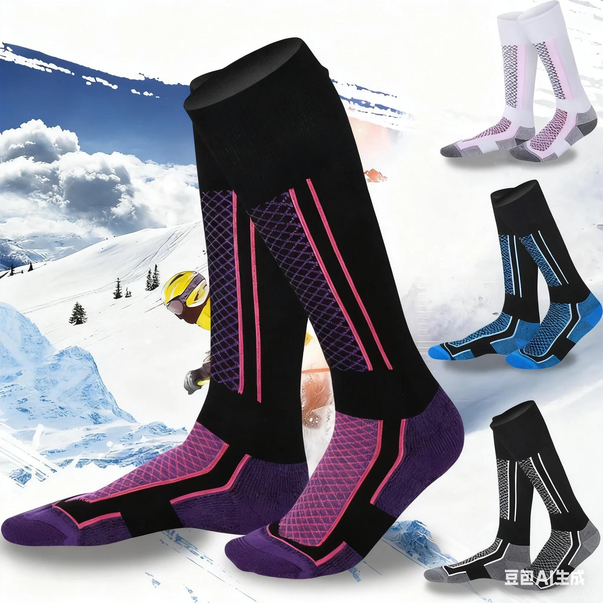 Chaussettes de Ski hiver thermiques respirantes
