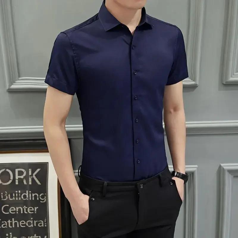 Chemise et chemisier à manches longues pour hommes, haut pour hommes d'affaires, uni avec imprimé, blanc, hipster élégant, vêtements bon marché, marque I, injDesigner