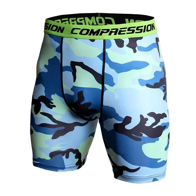Collants compression homme camouflage séchage rapide musculation fitness course élastique