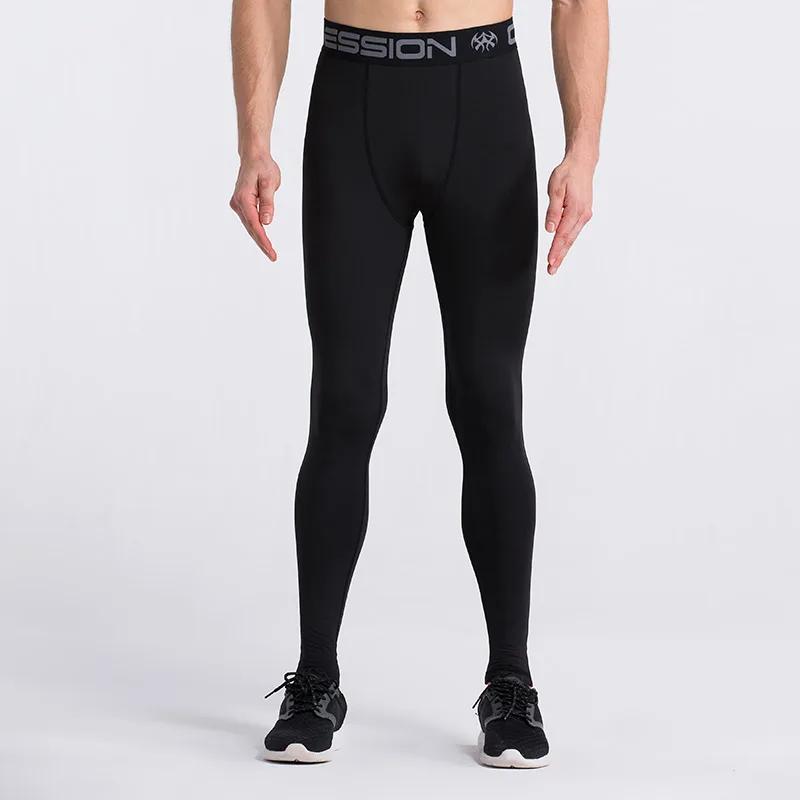 Leggings de compression homme pour gymnastique et fitness - Pantalon d'entraînement sec basket-ball jogging