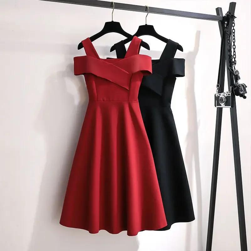 Robe élégante à la mode pour femmes, jupe couvertes à la taille, amincissante, filles rondes, grande taille, été, vente en gros, 2022