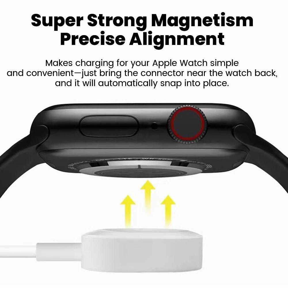Câble de chargeur de montre 1M, pour Apple Watch 11 10 9 8 7 6 5 4 3 2 Series SE Ultra Edition USB/Type-C, chargeur magnétique sans fil iWatch