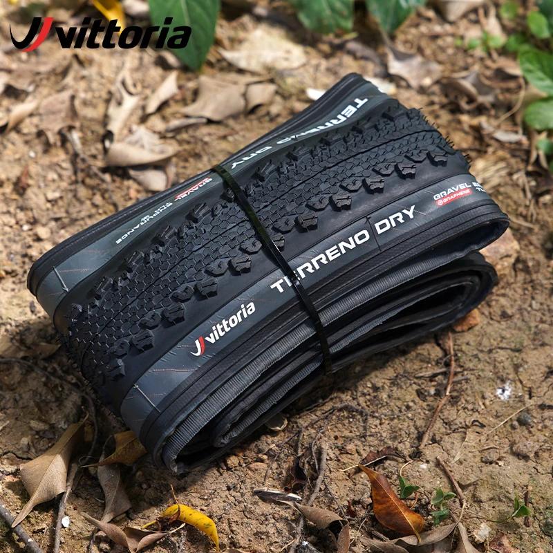 Pneu de vélo de route sans chambre à air Vittoria 700x33C/37C/40C TERRENO DRY Gravel Endurance 120TPI pour le cyclisme longue distance