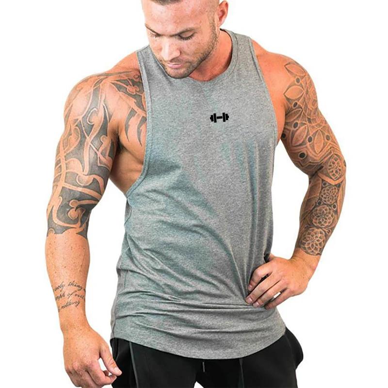 Débardeurs de sport pour hommes en coton respirant pour la gym
