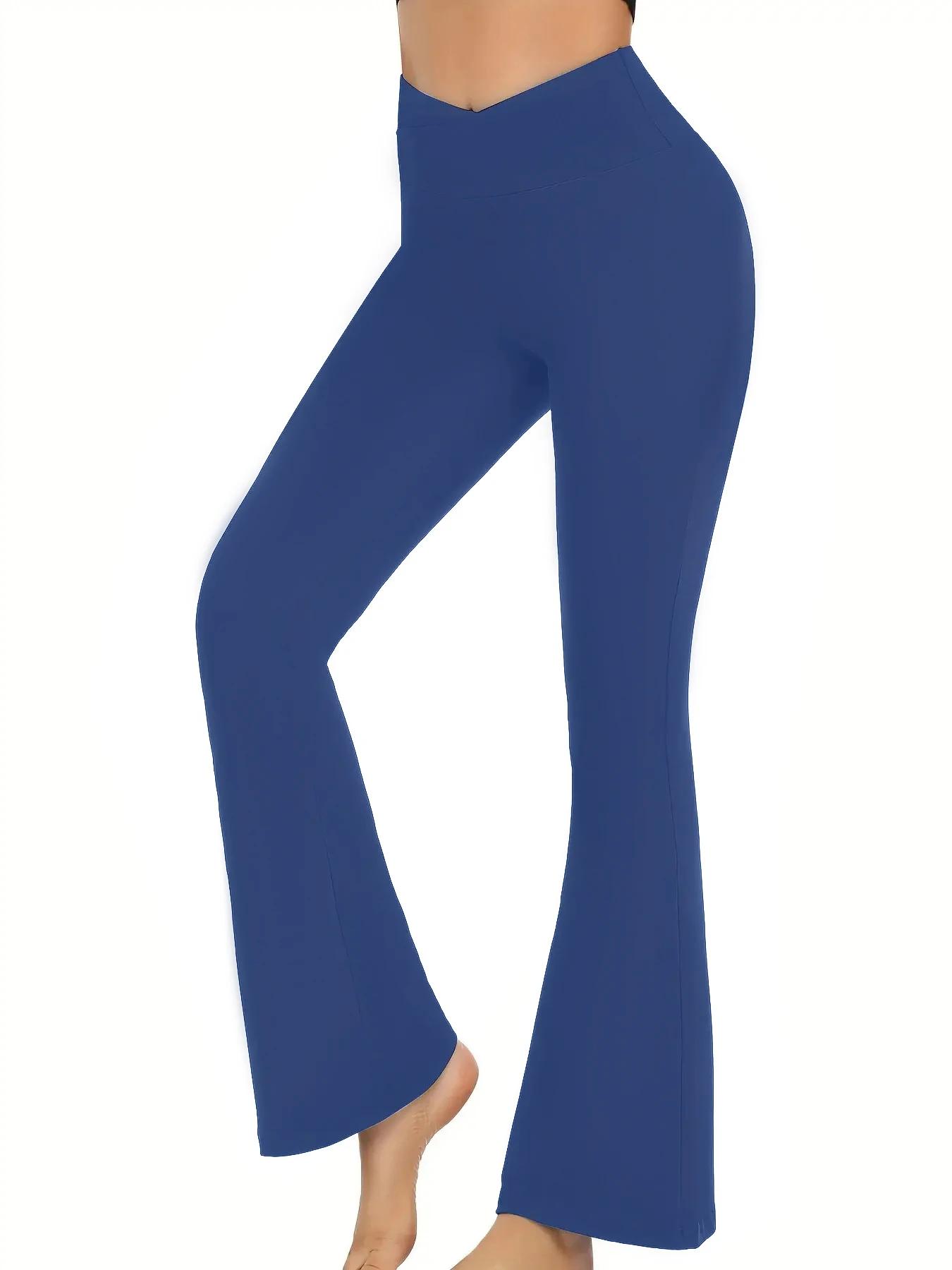 Leggings évasés croisés femme TUNIControl - Pantalons de yoga taille haute bootcut tendance