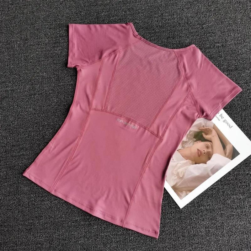 Chemise de sport plein air femme Yoga Fitness - T-Shirt course entraînement vêtements exercice respirant