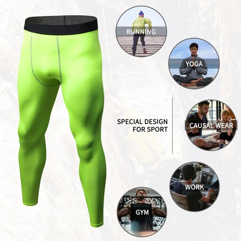 Pantalons d'entraînement serrés PRO pour hommes - Leggings sport séchage rapide fitness course basket-ball