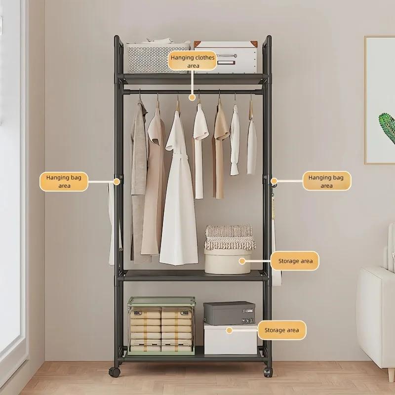 Porte-vêtements sur roulettes pour suspendre les vêtements, porte-vêtements sur pied, porte-vêtements pour suspendre les vêtements, peut contenir des chapeaux, des écharpes et des cravates