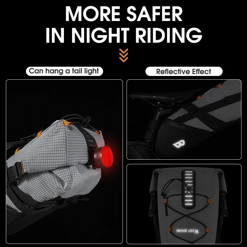 WEST BIKING – sac de selle de vélo pliable sous le siège