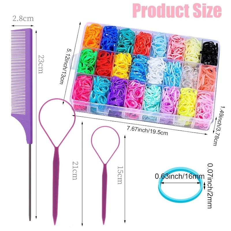 Élastiques à cheveux 24 couleurs, mini-élastiques pour cheveux, petits attaches pour cheveux, accessoires colorés pour cheveux pour tout-petits, filles, enfants