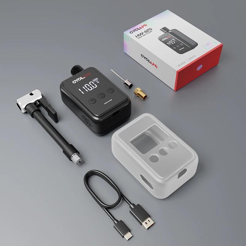 150psi, Pompe à Air électrique Portable pour vélo de poche, Valve Schrader Presta, MINI compresseur rapide et Rechargeable, gonfleur de pneus, CYCLAMI HW125, Pompe électrique, Pompe à vélo, Pompe à a