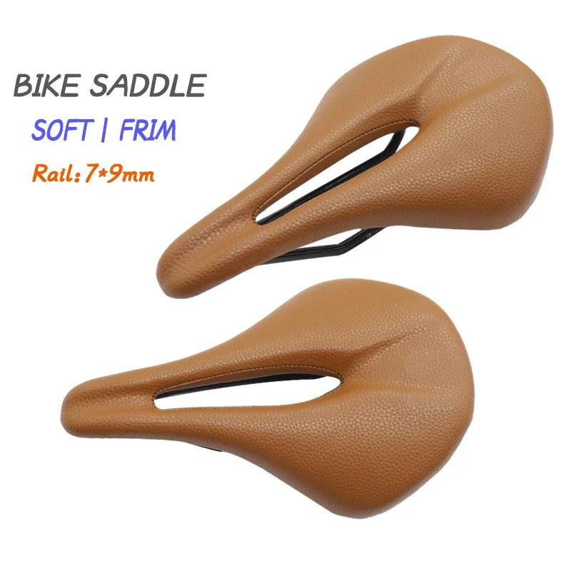 Selle de vélo selle en carbone vtt/route 143/155MM coussins en carbone en cuir Super léger Rails en carbone siège de vélo pièces de siège de vélo