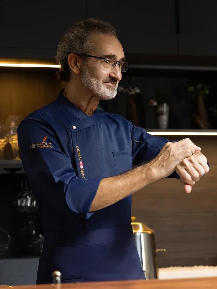 Uniforme de cuisine de restaurant, vestes de chef d'hôtel, vêtements de service alimentaire, chemise de Chamonix, vêtements de travail respirants
