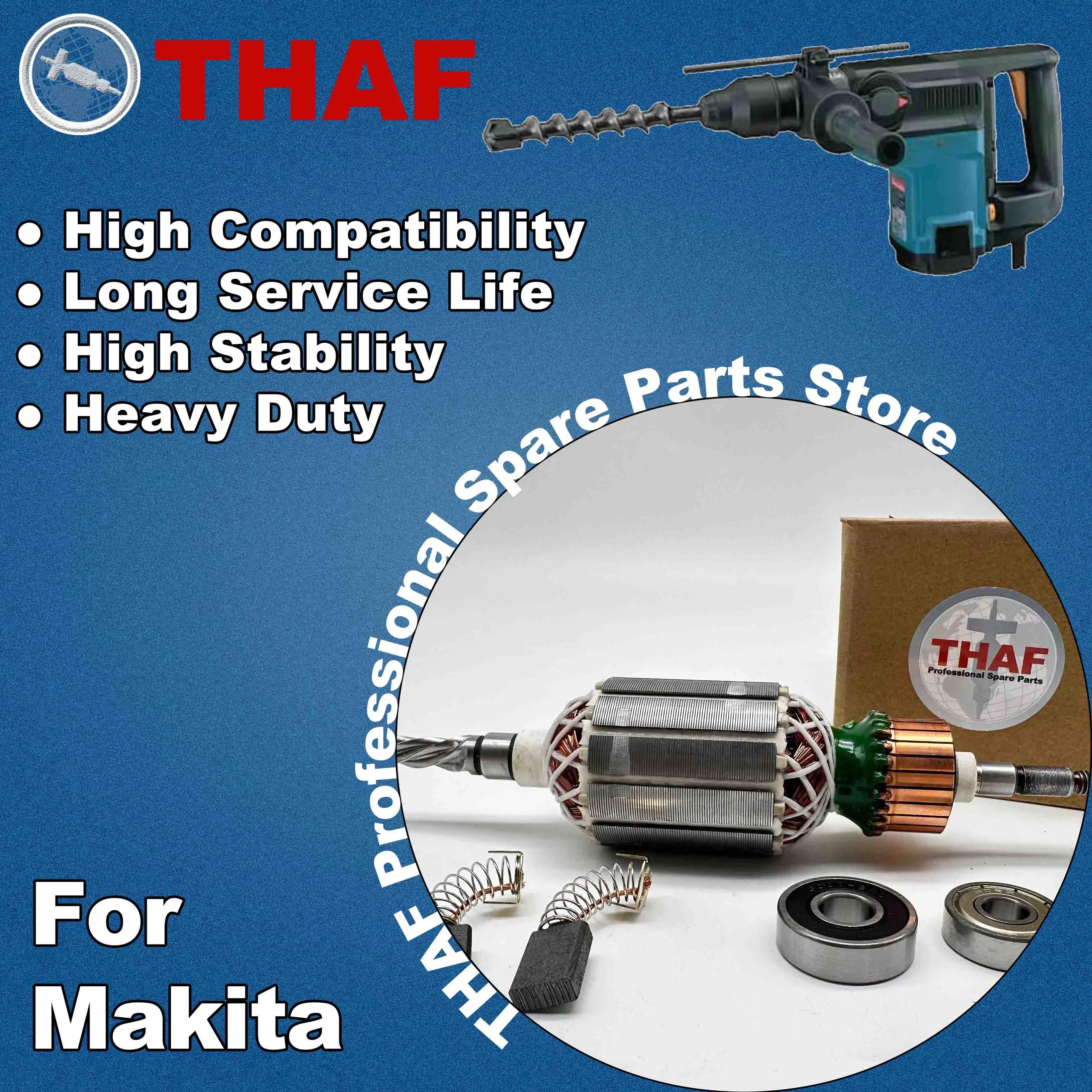 AC 220V 240V HR4000C Induit Rotor pour MAKITA Marteau Perforateur Pièces de rechange Perceuse à percussion HR4040C