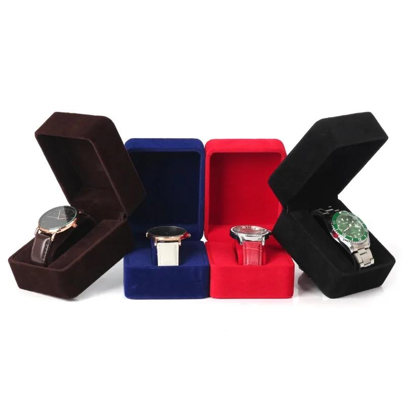 Boîte de montre en velours à coins ronds pour montre connectée