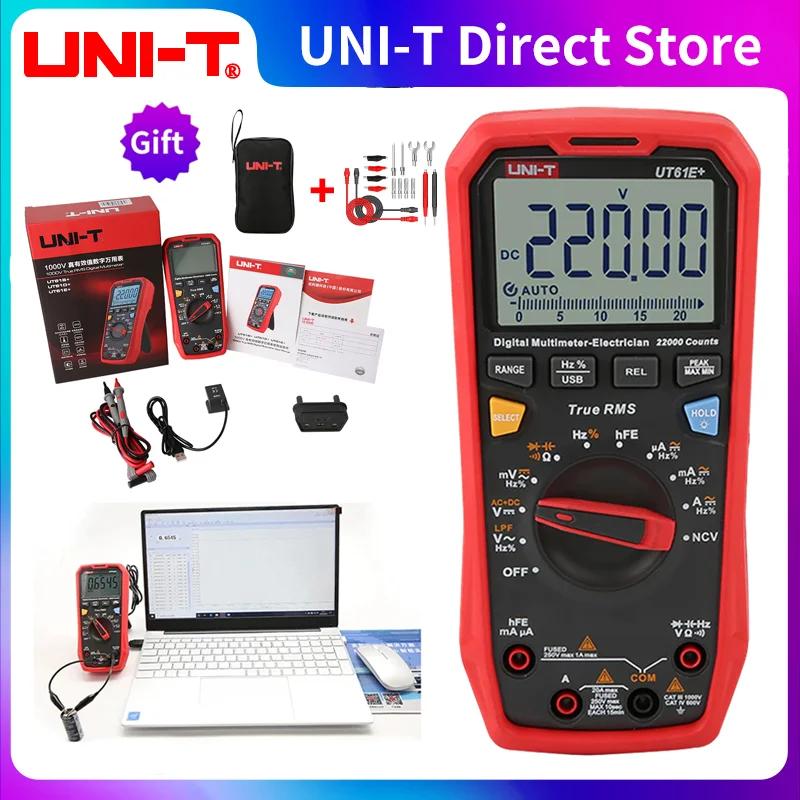UNI T UT61B + UT61E + UT61D + unité de test multimètre numérique professionnel intelligent True RMS gamme automatique 60