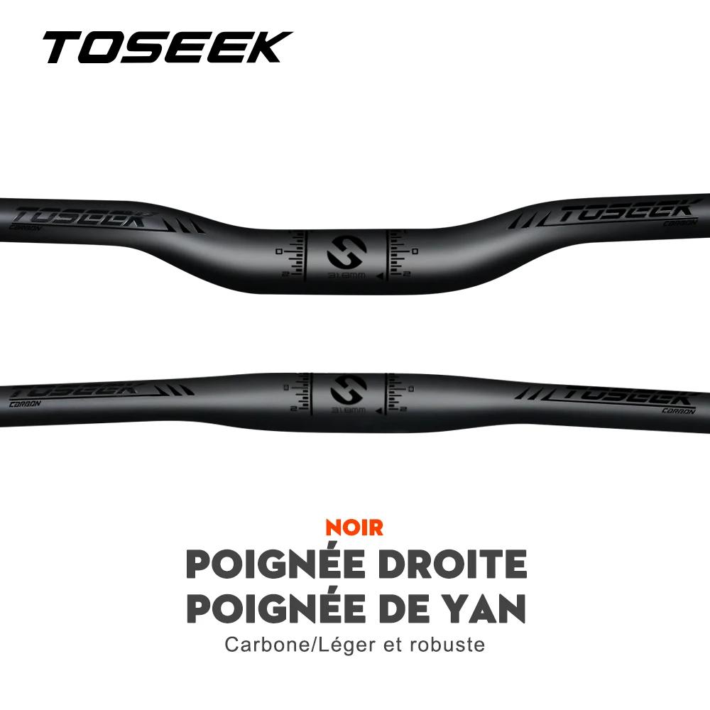 TOSEEK – guidon de vtt en carbone noir mat pour accessoires de vélo de montagne