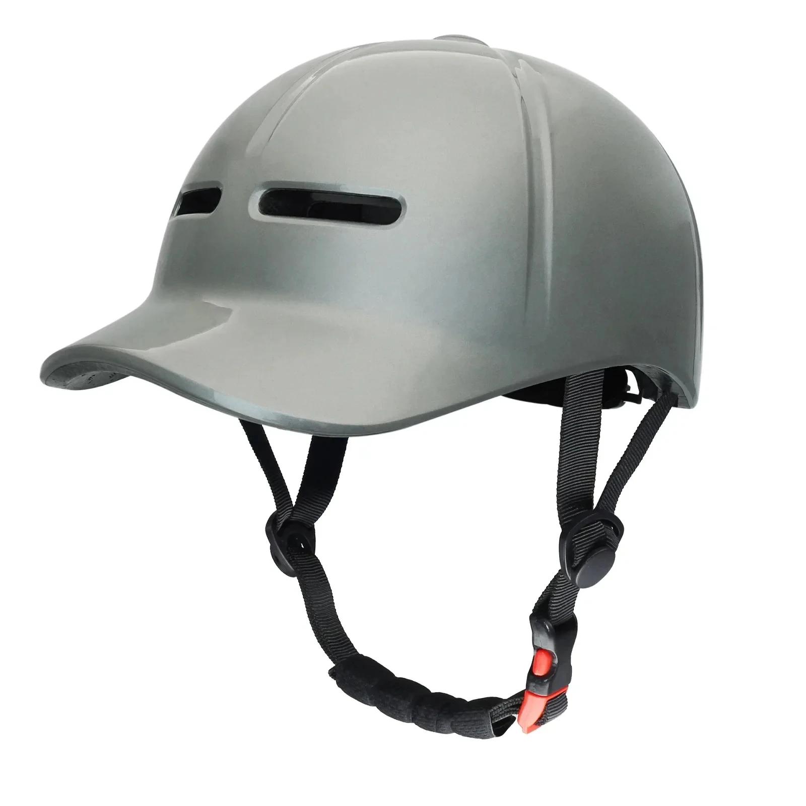 Casque de cyclisme urbain hybride – Conception à visière étendue pour la sécurité des vélos électriques et des cyclomoteurs et des scooters