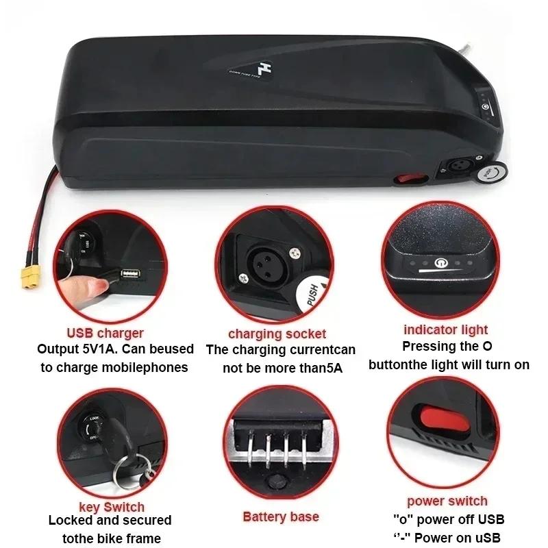 + pour moteur vélo de montagne électrique 36V 48V 52V batterie Hailong 20Ah 30Ah avec BMS