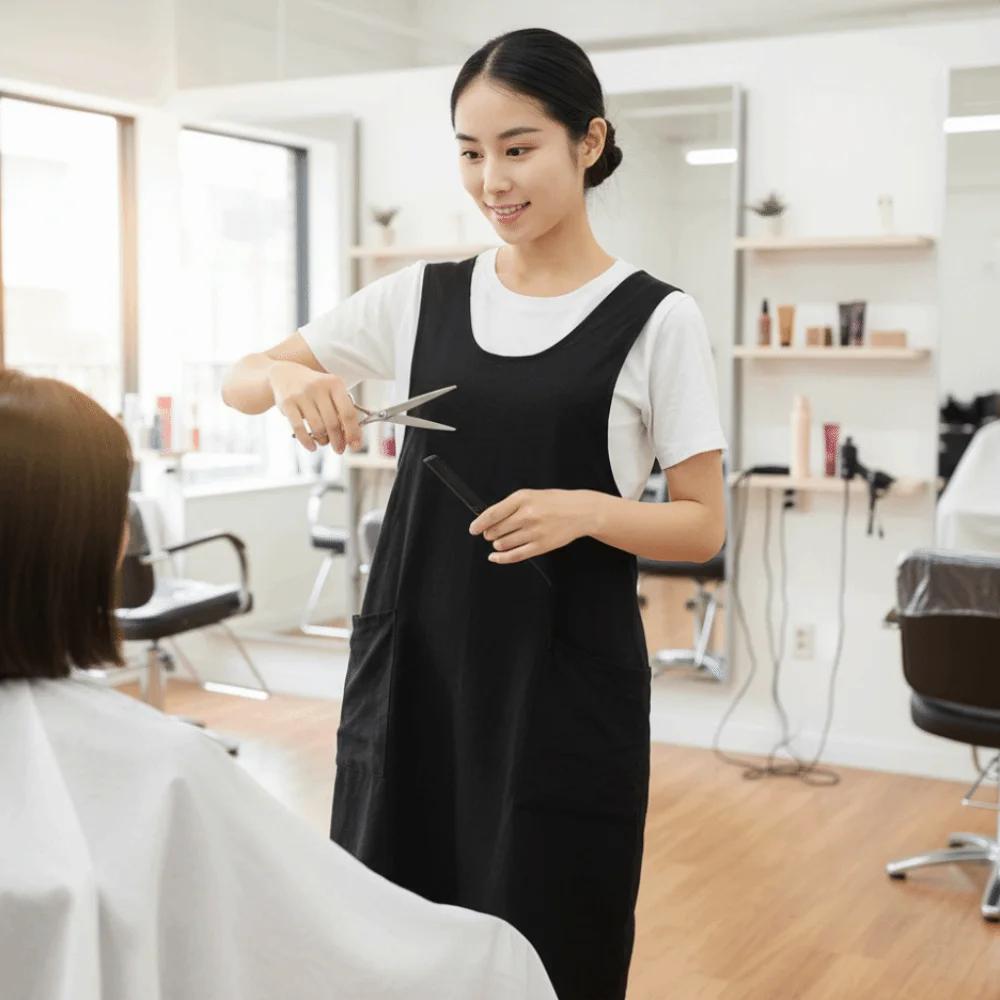 Vêtements de travail professionnels pour salon de coiffure avec poches