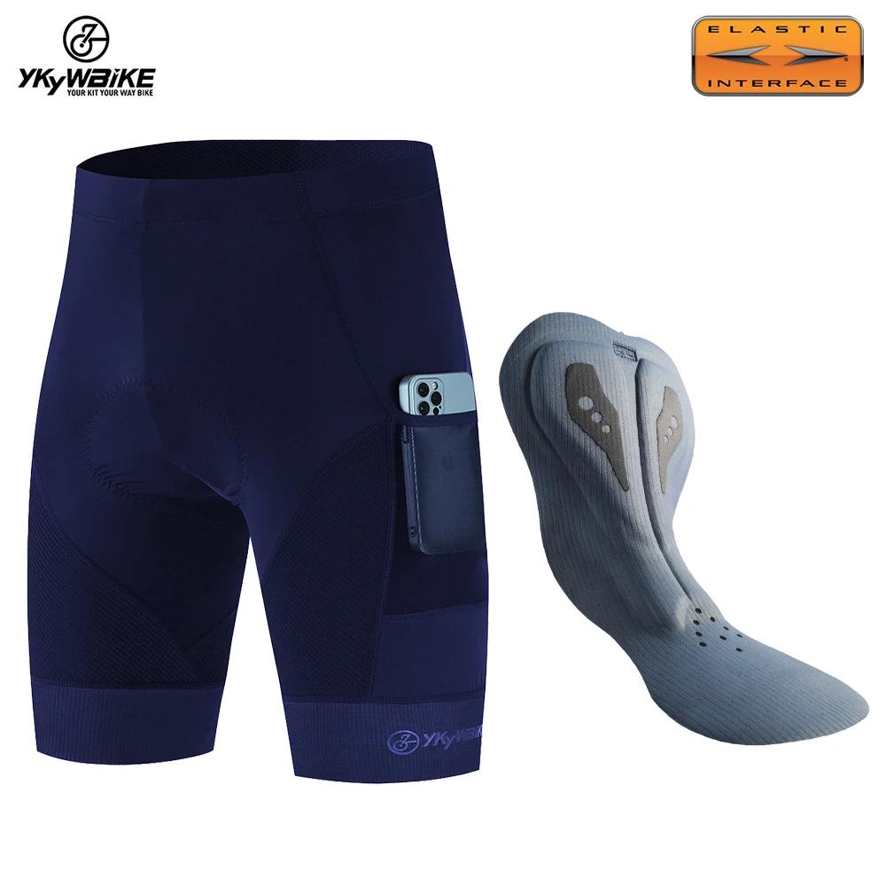 Shorts de cyclisme rembourrés YKYW pour hommes - Confort ultime en VTT et vélo de route - Interface élastique