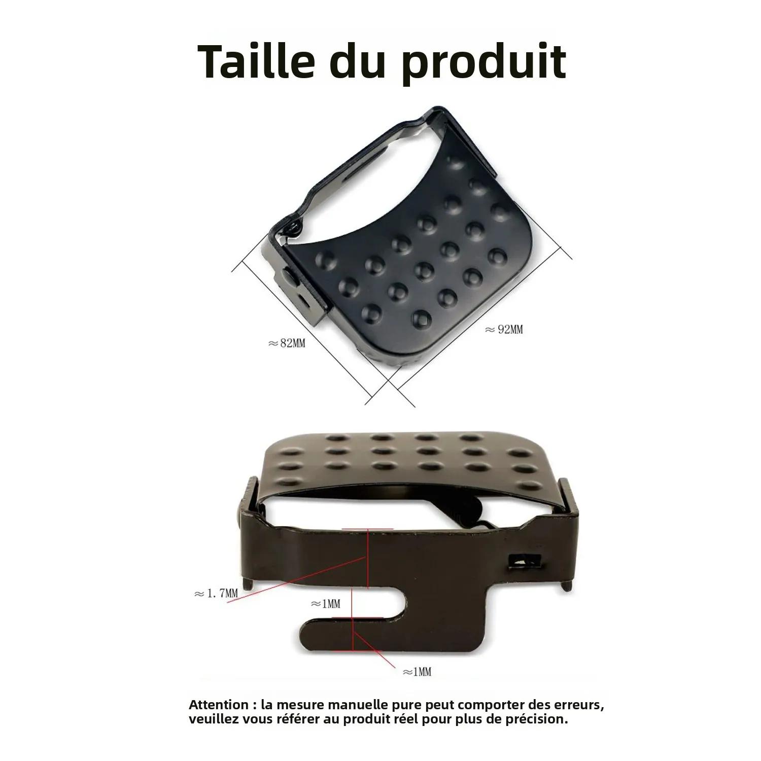 Repose-pieds pliant universel pour vélo électrique, avec ressort élastique, conception surdimensionnée, finition peinture résistante à la rouille