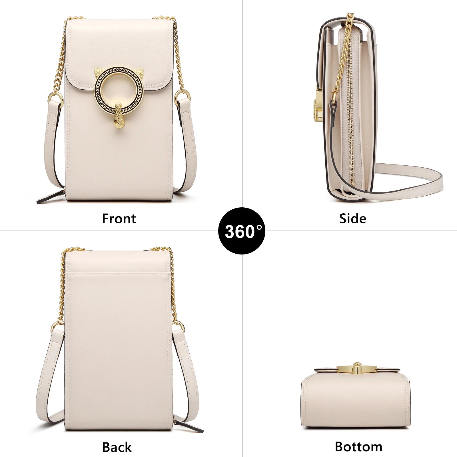 FOXER marque sac de téléphone portable en cuir fendu sac à bandoulière pour femme 2025 mode léger luxe