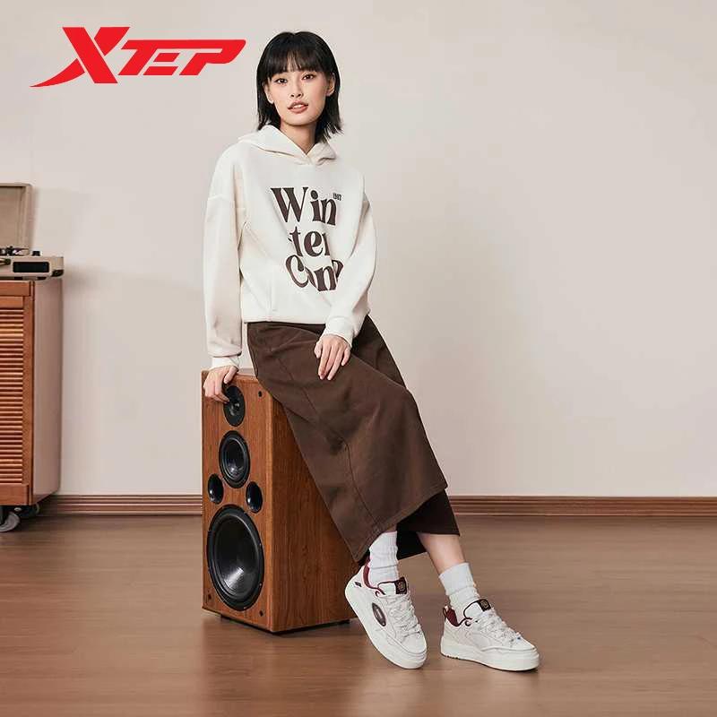 Chaussures de skate Xtep pour femme - Baskets rétro légères et respirantes avec semelle rehaussée Printemps 2025