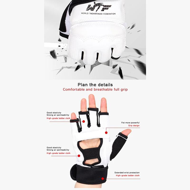 Gants de boxe en cuir adulte et enfant - Protection arts martiaux karaté taekwondo