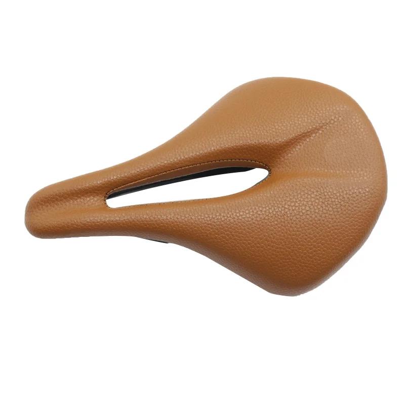 Selle de vélo selle en carbone vtt/route 143/155MM coussins en carbone en cuir Super léger Rails en carbone siège de vélo pièces de siège de vélo