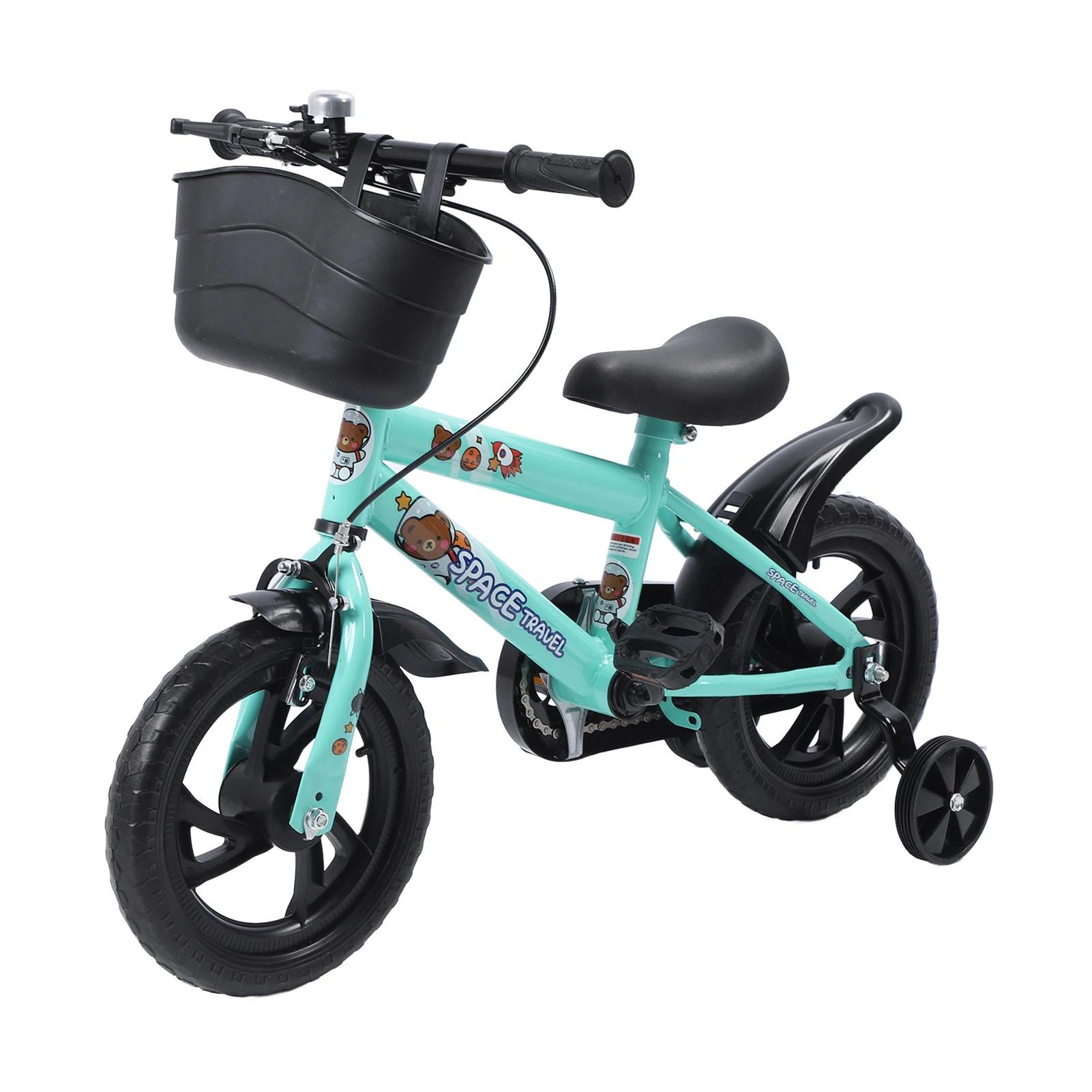 Vélo pour enfants, empêche les pieds coincés, Structure Stable, coussin élastique, vélo pour enfants avec roues d'entraînement pour âgés de 3 à 6 ans