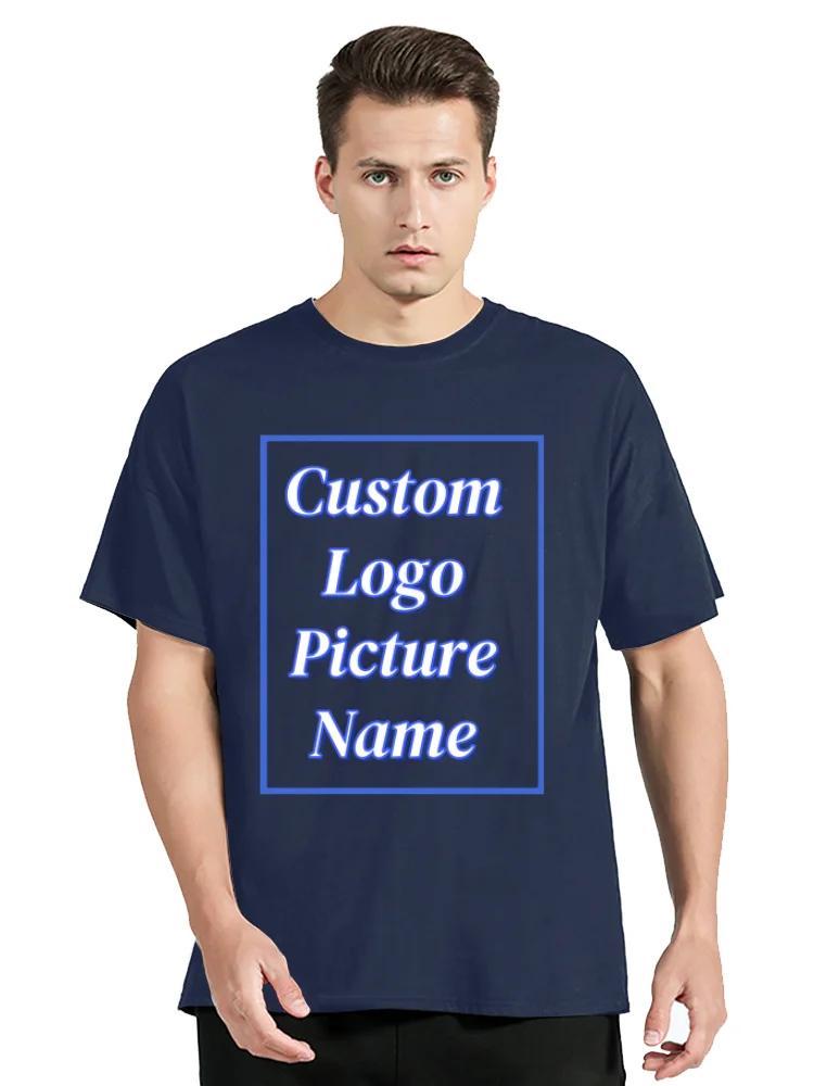 T-shirt personnalisé pour hommes T-shirt en coton chemise personnalisée faites votre conception Logo texte hommes femmes concevoir votre cadeau T-shirt cadeau
