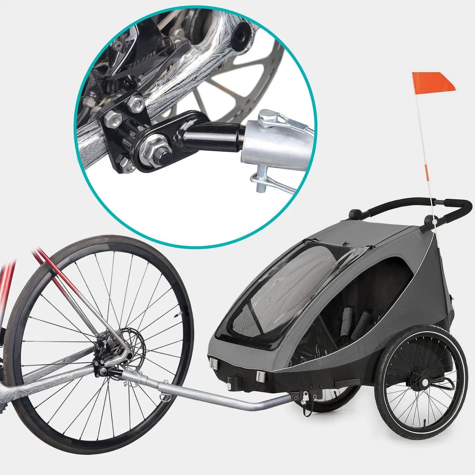 Attelage de remorque pour vélo, coupleur de remorquage pour vélo, connecteur de remorque pour vélo pour la maison, le garage, les voyages sur route, le camping, les courses, les vacances
