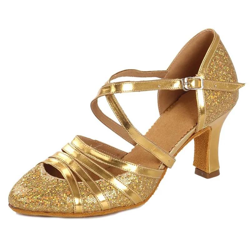 USHINE chaussures de danse de salon femmes paillettes